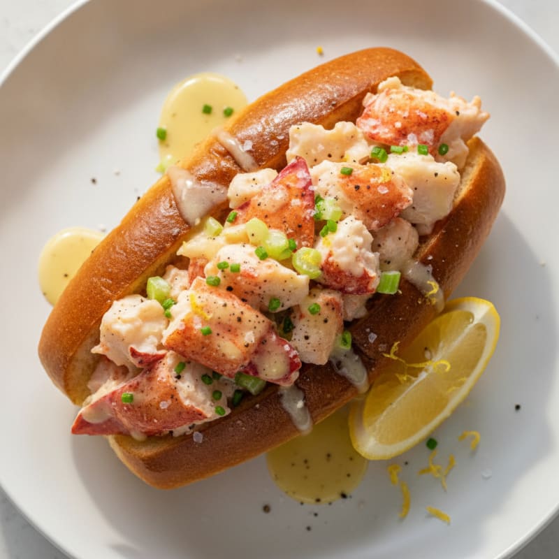 Maine Lobster Roll with Lemon Aioli