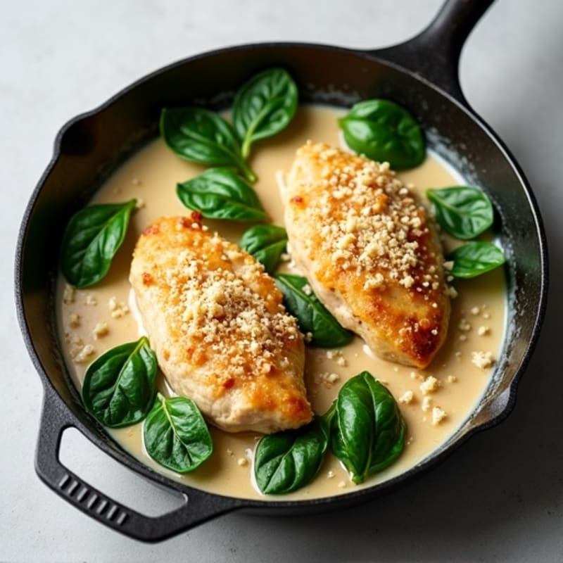 Creamy Garlic Parmesan Chicken Skillet