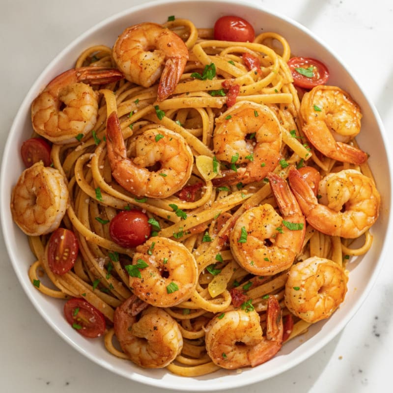 Spicy Calabrian Chili Shrimp Linguine