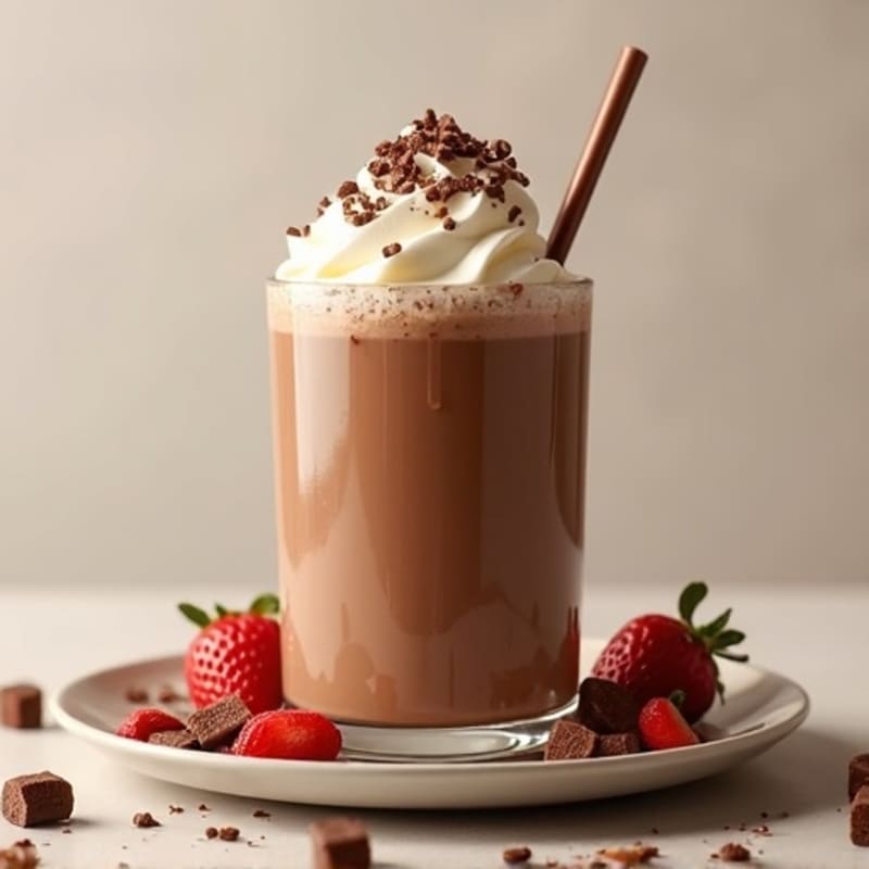 Chocolate Protein Shake with Peanut Butter