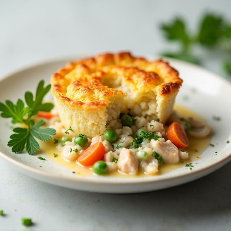 Creamy Cauliflower-Crust Chicken Pot Pie
