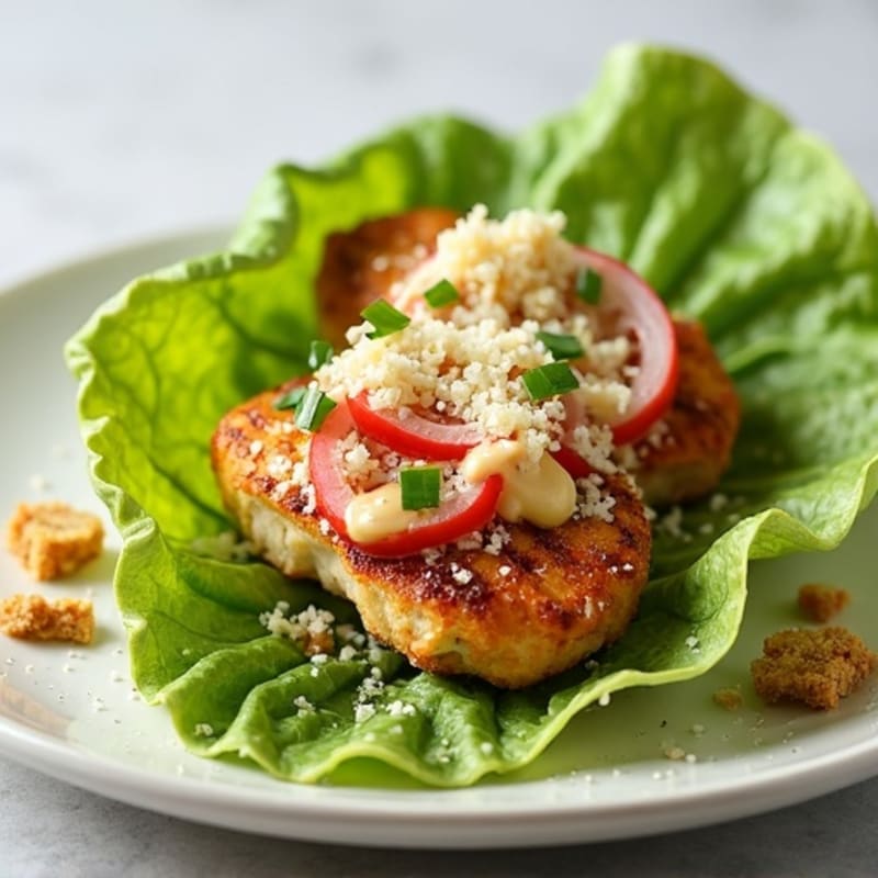 Crispy Grilled Chicken Caesar Lettuce Wrap