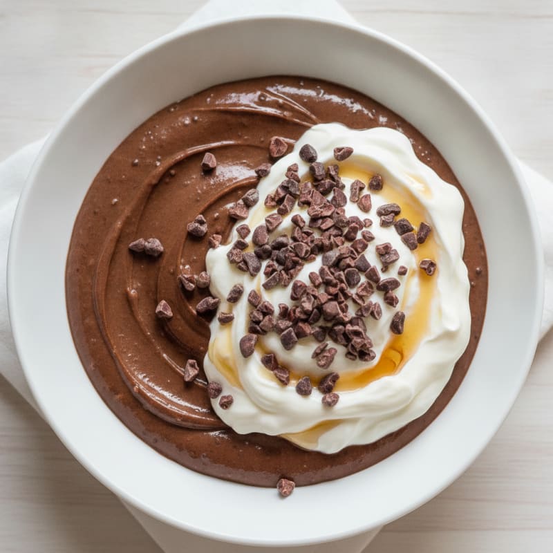 Silky Chocolate Protein Pudding with Greek Yogurt