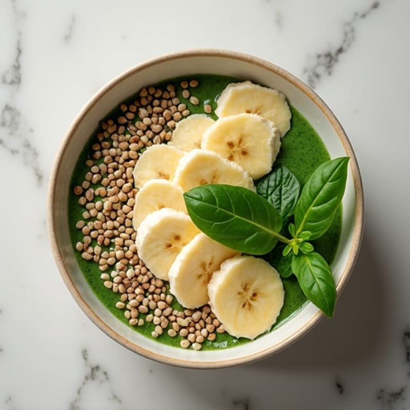 Silky Tofu and Spinach Protein Smoothie Bowl