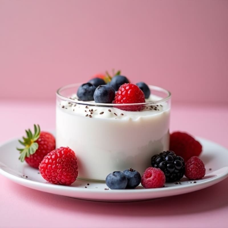 Silky Greek Yogurt Protein Mousse with Mixed Berries
