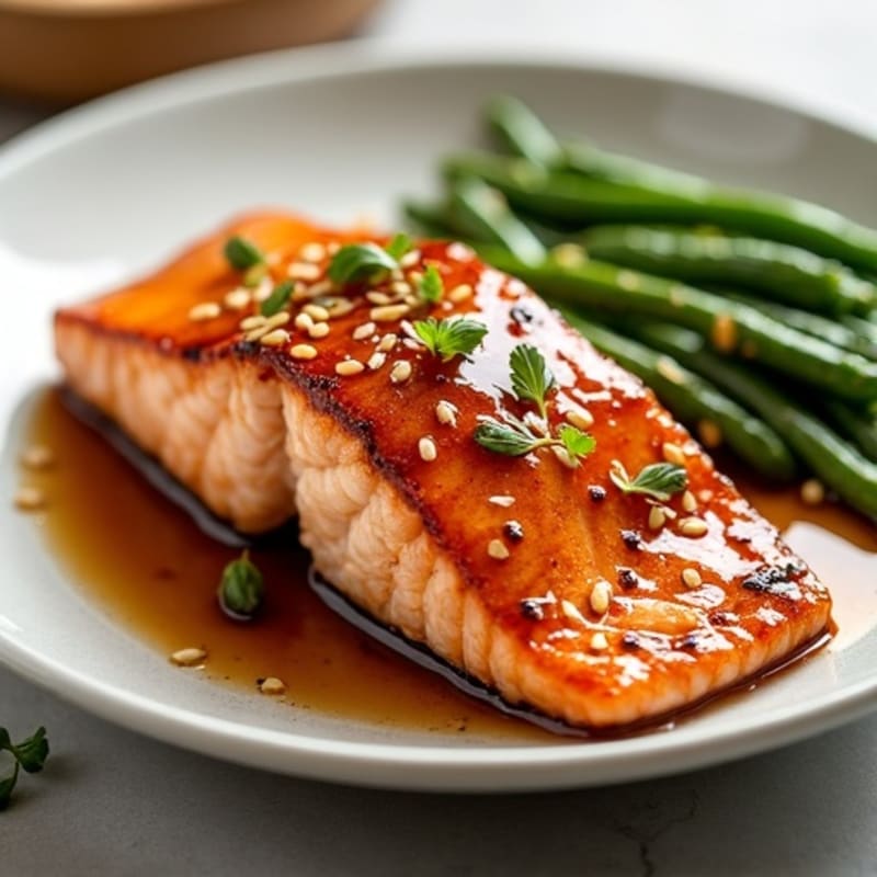 Honey-Ginger Glazed Salmon with Sesame