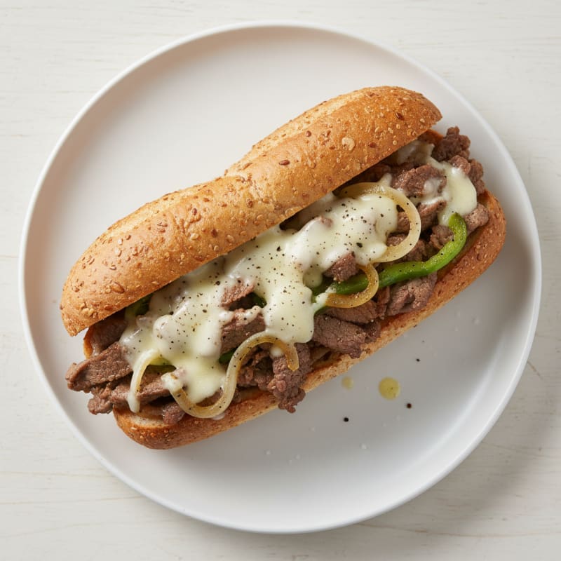 Classic Philly Cheesesteak Sandwich