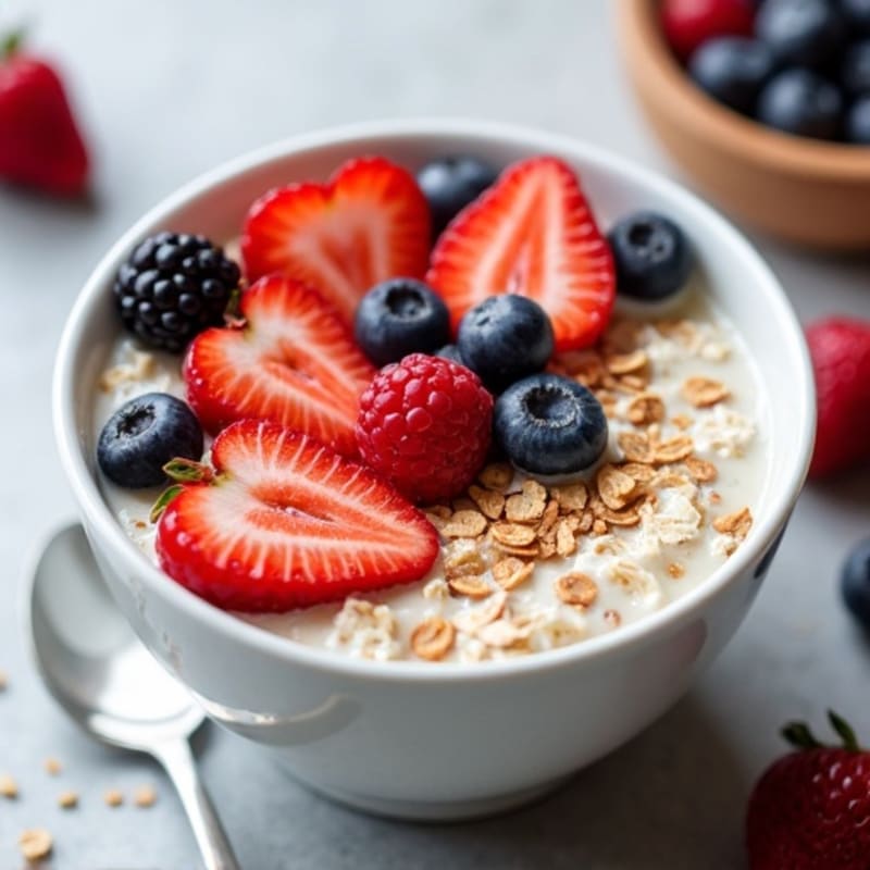 Vanilla-Berry Protein Overnight Oats
