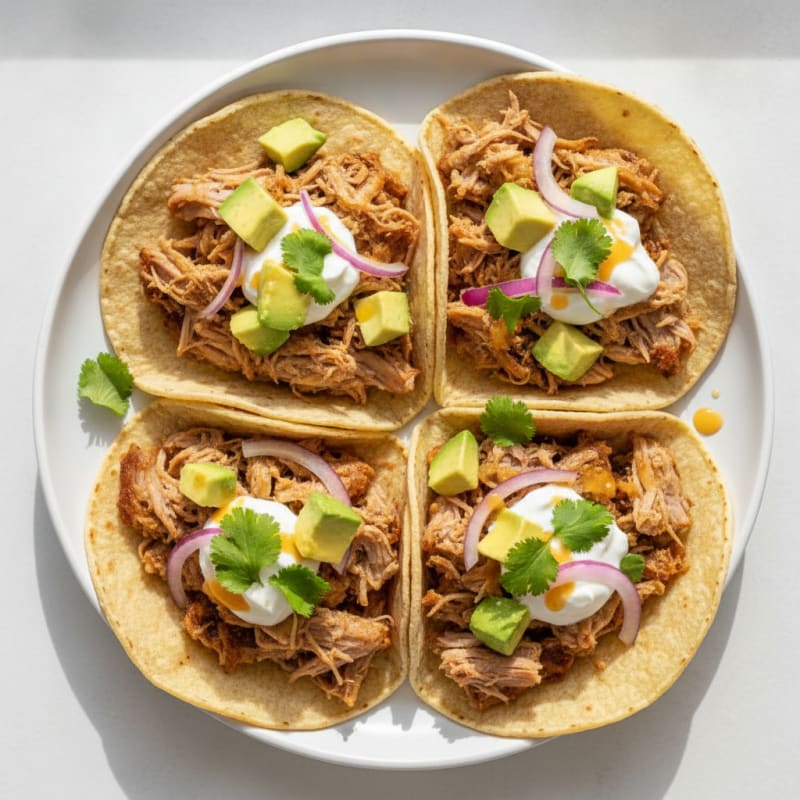 Slow Cooker Pork Carnitas Tacos