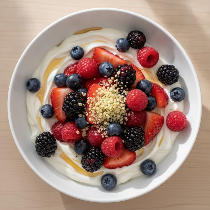 Creamy Greek Yogurt Protein Parfait with Mixed Berries