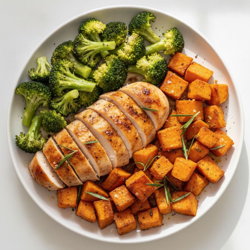 Roasted Chicken and Sweet Potatoes