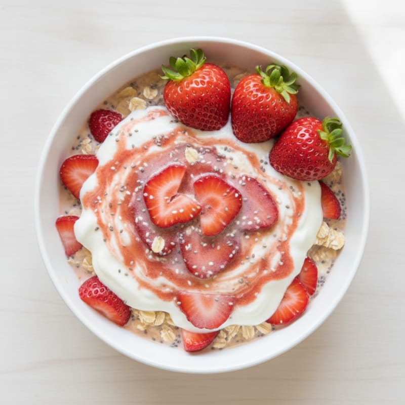 Strawberry Shortcake Overnight Oats