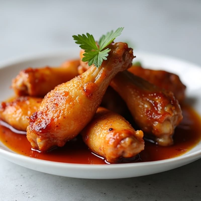 Sweet & Sticky Honey Glazed Roasted Chicken Wings