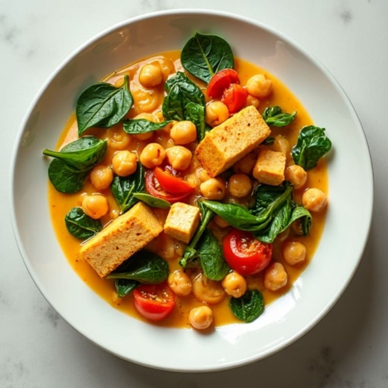 Creamy Chickpea and Spinach Curry