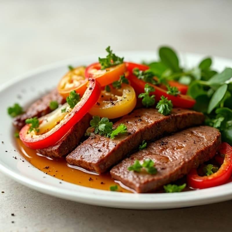 Lean Sirloin Philly with Bell Peppers and Onions