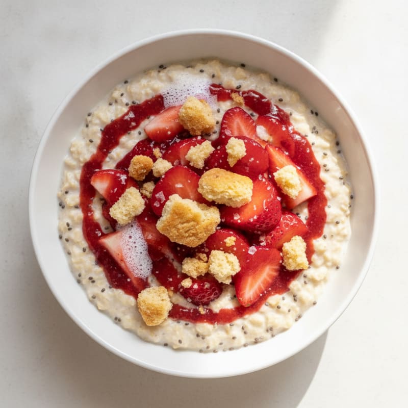 Strawberry Shortcake Overnight Oats