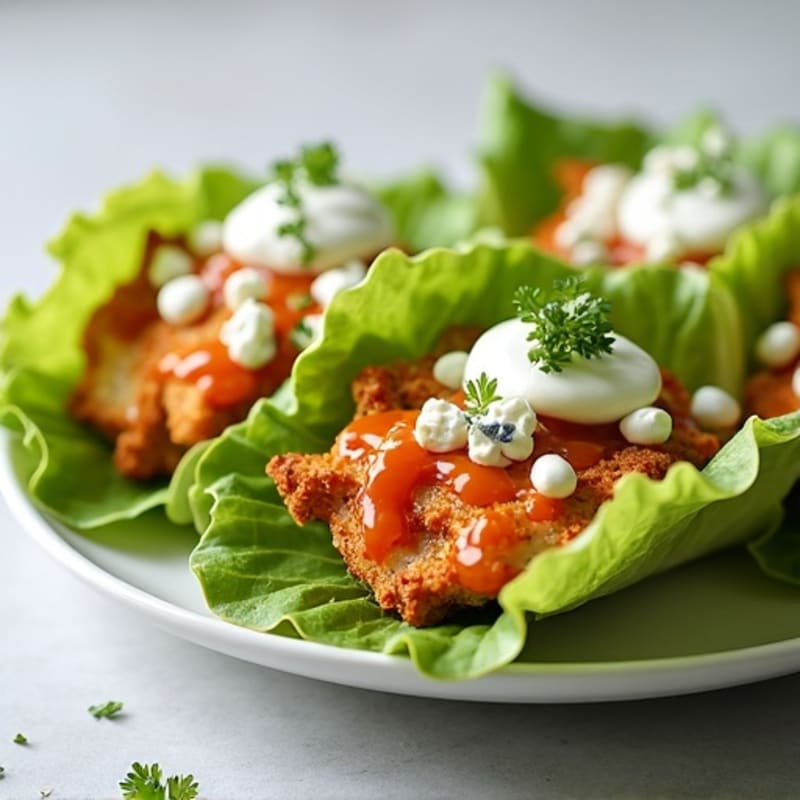 Crispy Buffalo Chicken Lettuce Wraps