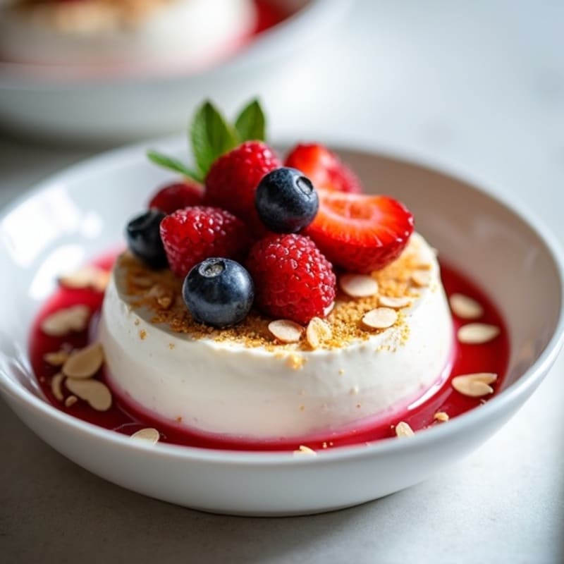 Silky Greek Yogurt Protein Mousse with Fresh Berries