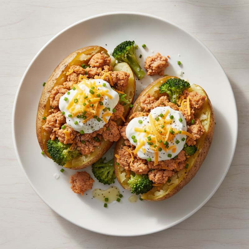 Loaded Baked Potatoes with Savory Toppings