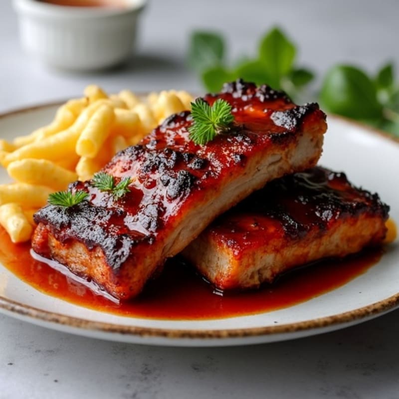 Tender Baked Pork Ribs with Sticky BBQ Glaze