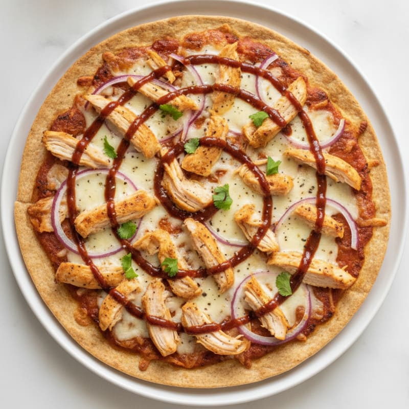 High-Protein BBQ Chicken Pizza