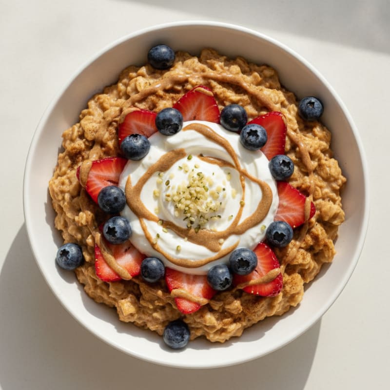 Fruity Greek Yogurt Oatmeal Bowl