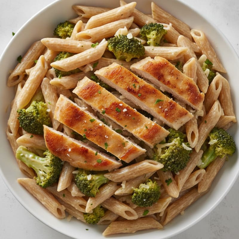 Garlic Parmesan Chicken Alfredo Pasta