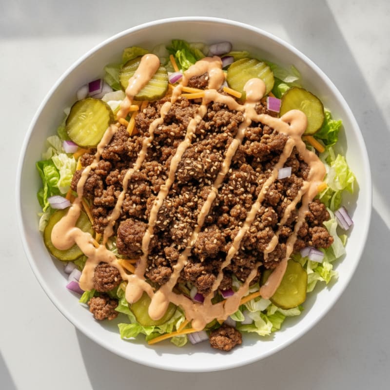 Big Mac Inspired Protein Bowl