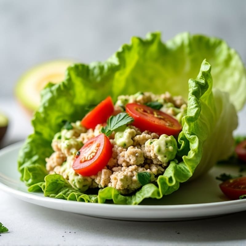 Creamy Avocado Turkey Lettuce Wrap