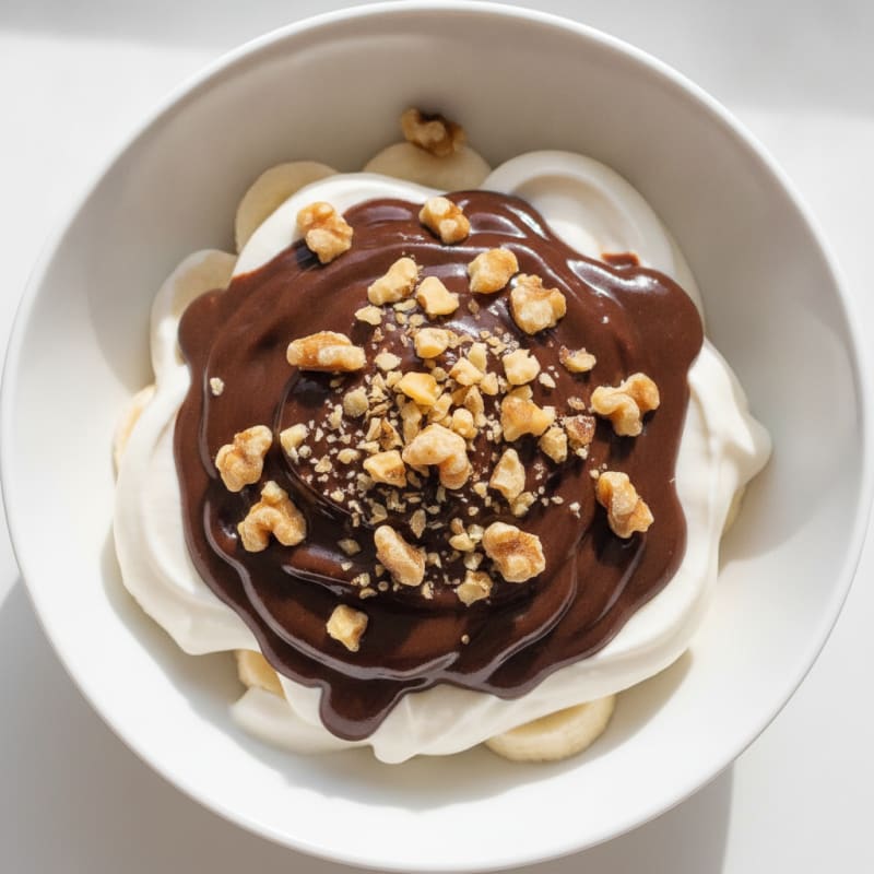 Classic High-Protein Ice Cream Sundae with Hot Fudge