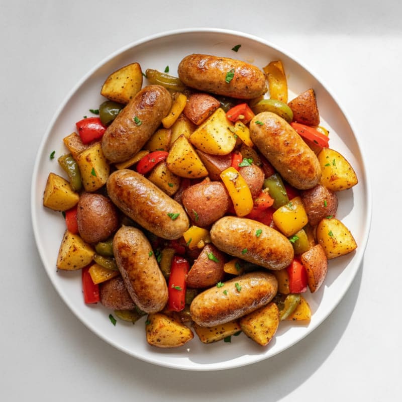 Sheet Pan Sausage and Potato Dinner
