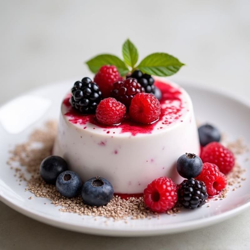 Greek Yogurt Protein Mousse with Mixed Berries