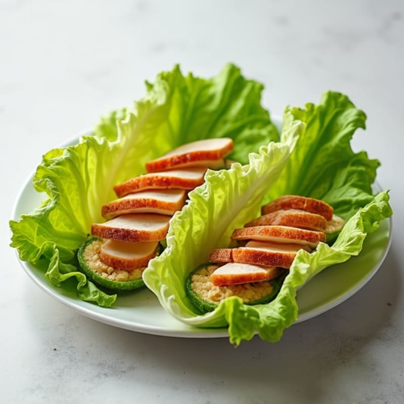 Turkey and Hummus Lettuce Wraps