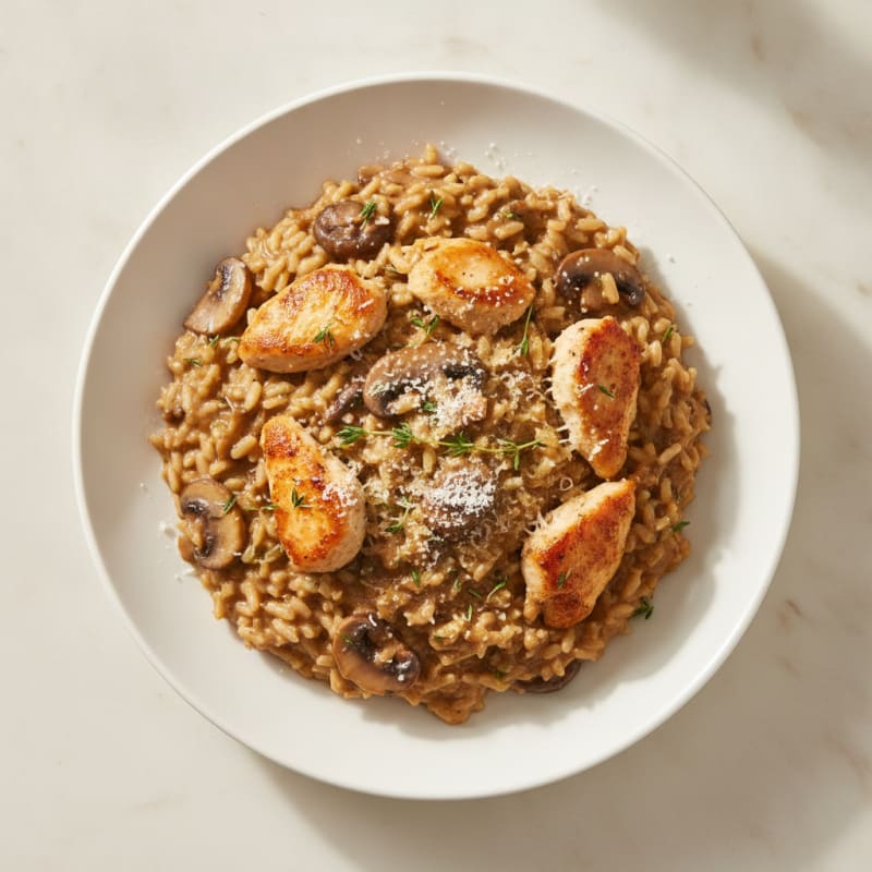 Creamy Mushroom Risotto with Parmesan