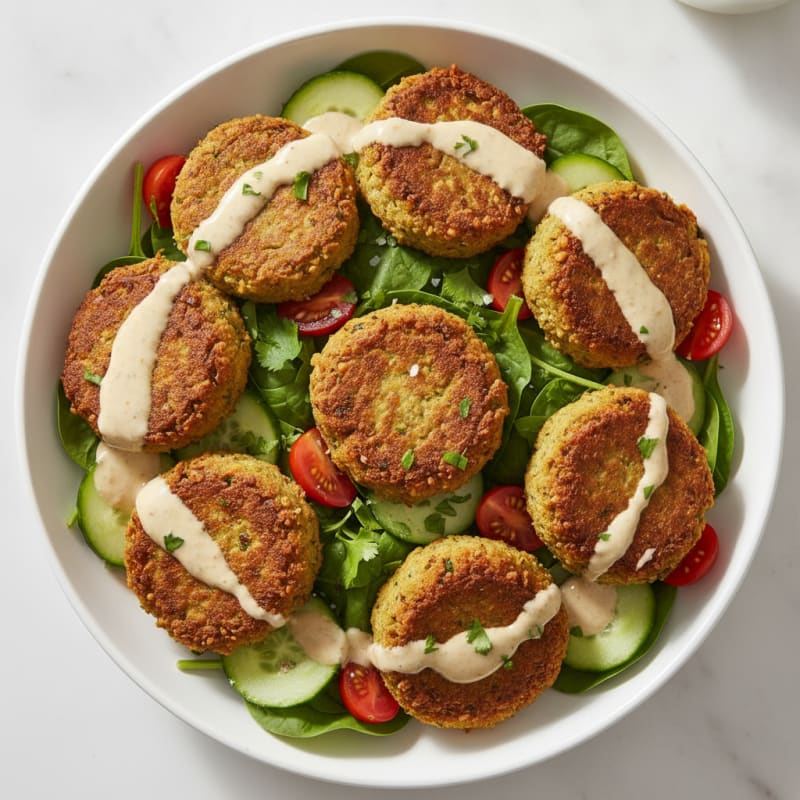 Crispy Falafel Bowl with Tahini Sauce