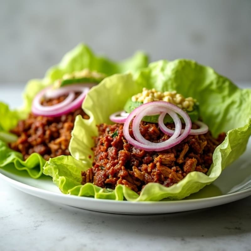 Smoky BBQ Pulled Pork Lettuce Wraps