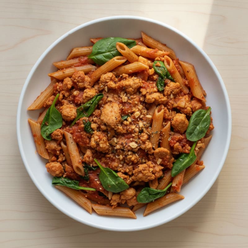 Ground Turkey Marinara with Penne