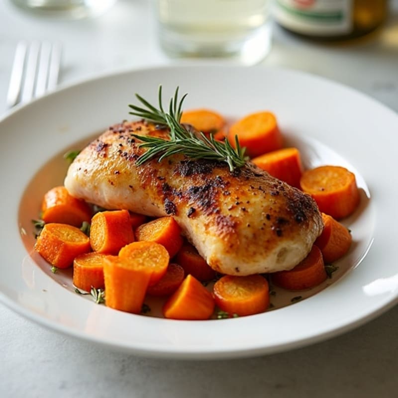 Crispy Herb-Roasted Chicken with Roasted Root Vegetables