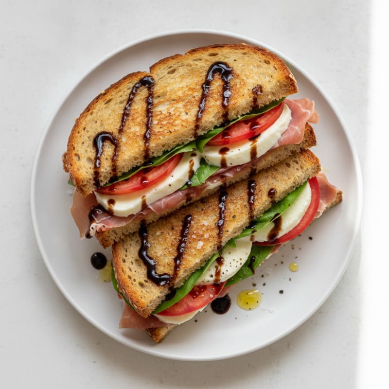 Grilled Caprese Prosciutto Sandwich