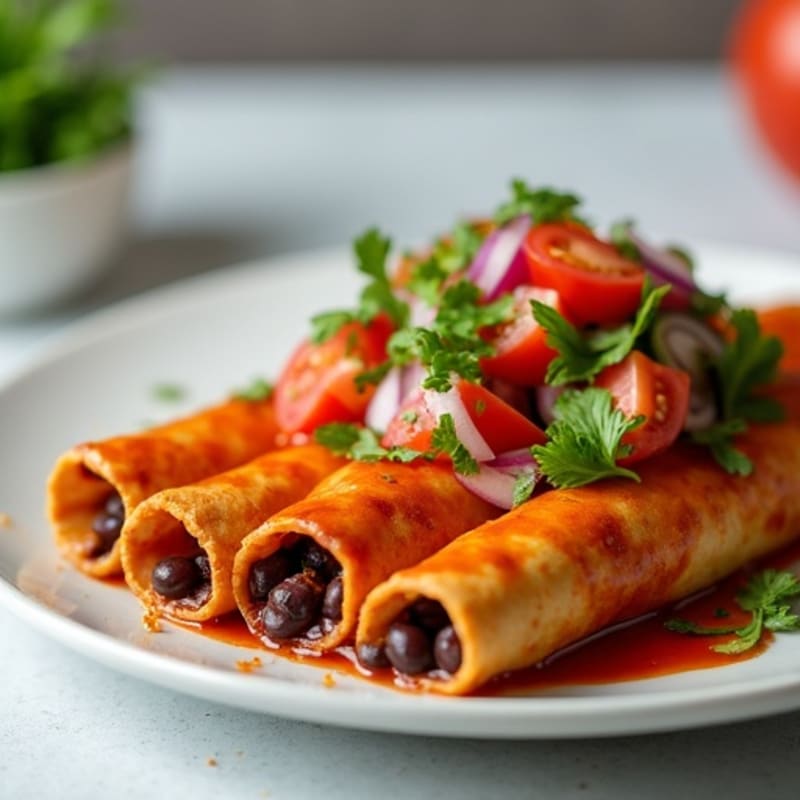 Lean Turkey and Black Bean Enchiladas with Fresh Salsa