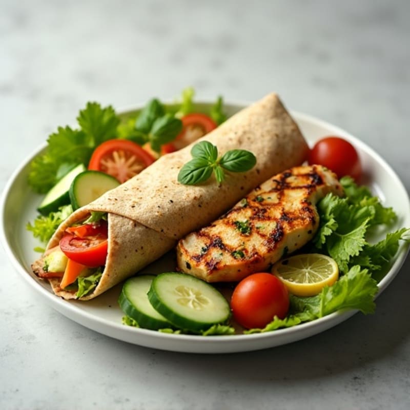 Herb-Grilled Chicken and Fresh Veggie Wrap