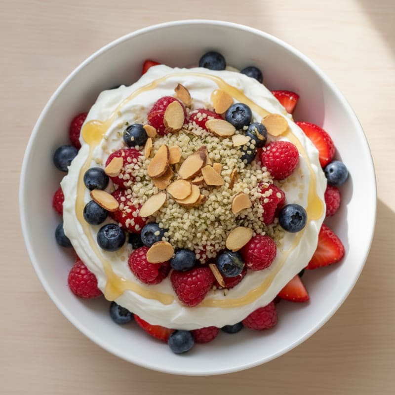 Creamy Greek Yogurt Protein Parfait with Mixed Berries