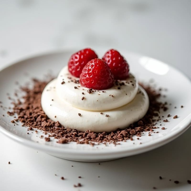 Greek Yogurt Protein Mousse with Dark Chocolate Shavings