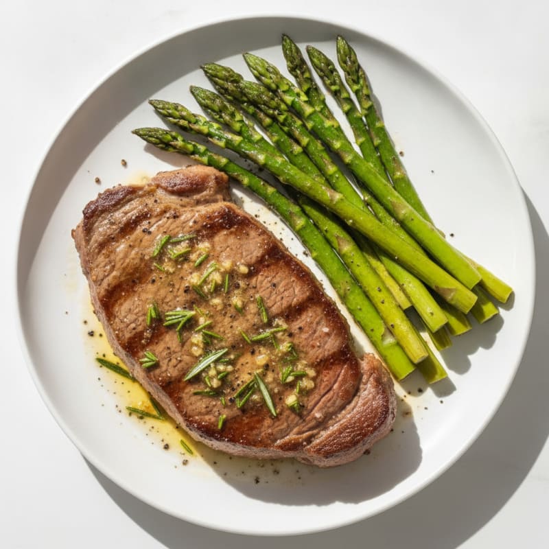 Pan-Seared Steak with Garlic Herb Butter