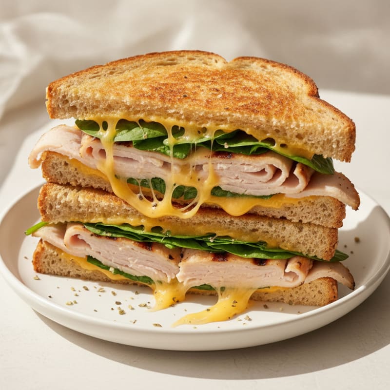 Triple-Decker Grilled Cheese Sandwich