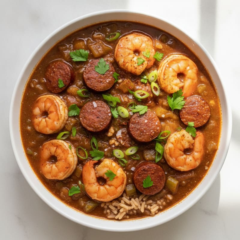 Creole Shrimp and Sausage Gumbo