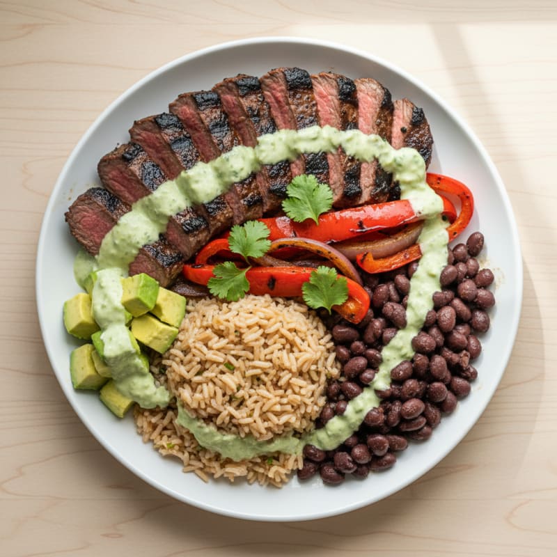 Grilled Sirloin Tip Mexican Platter