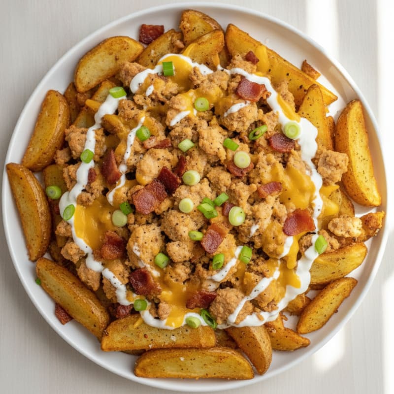 High-Protein Loaded Bacon Cheese Fries