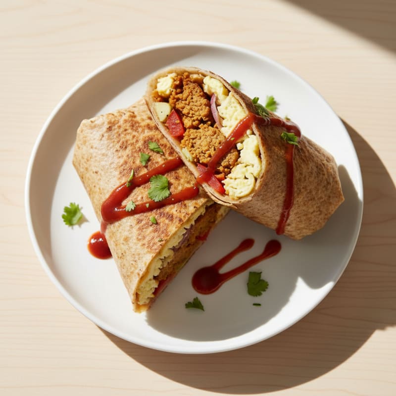 Smoky Chorizo and Egg Breakfast Burrito