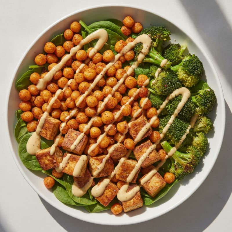 Roasted Vegetable and Chickpea Buddha Bowl
